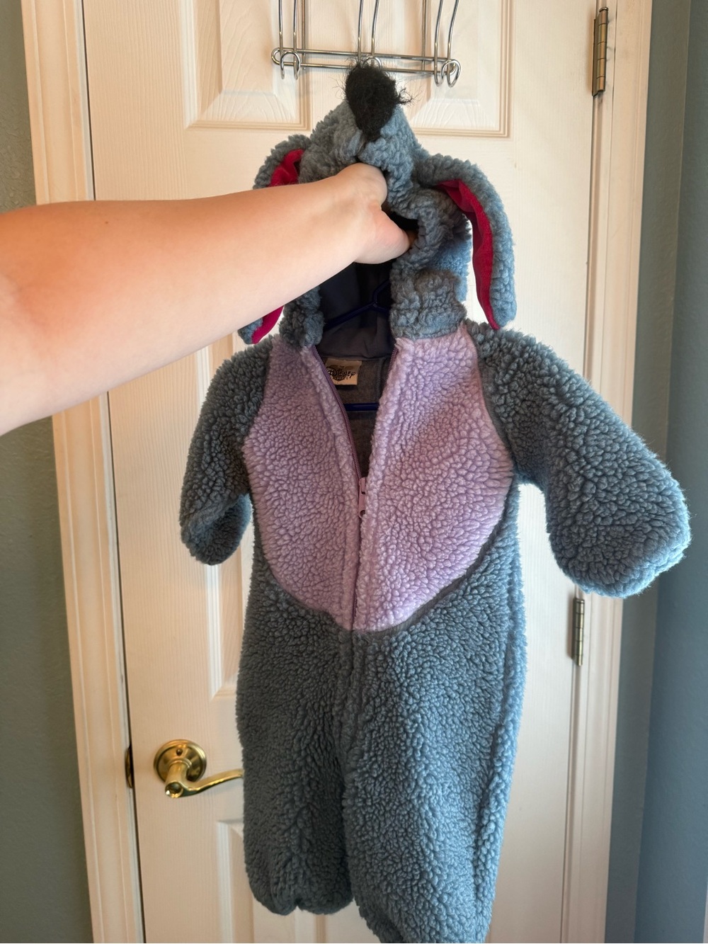 Vintage Disney Catalog Eeyore Sherpa Fleece Costume Pram Suit Bunting - 6-12M